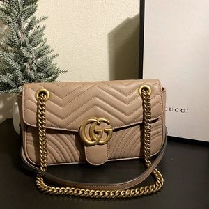 Gucci Marmont Beige Shoulder Bag